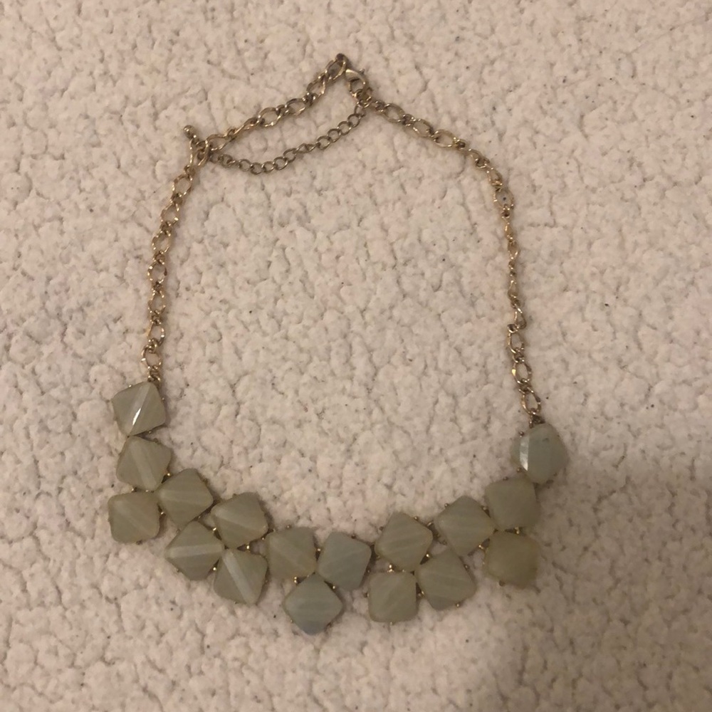 Blue chunky statement necklace